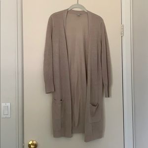 Halogen Long Cardigan Linen Blend